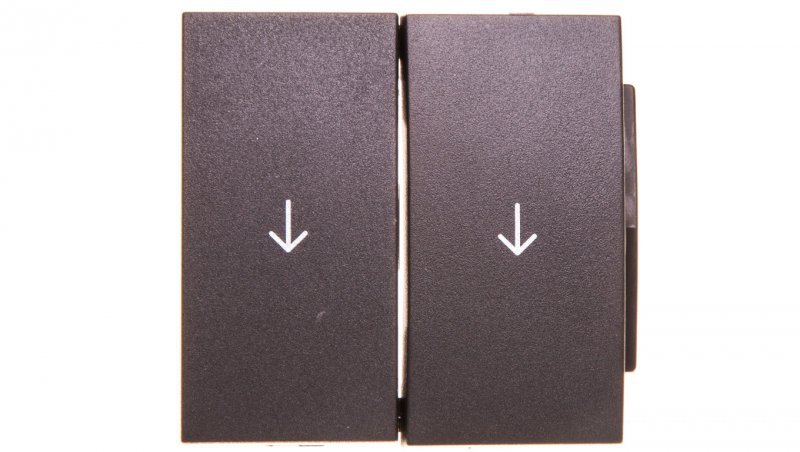 Berker B1/B5/B7 GLAS Klawisz do łącznika żaluzjowego z symbolem &#039;strzałka&#039; podwójny antracytowy 16251606