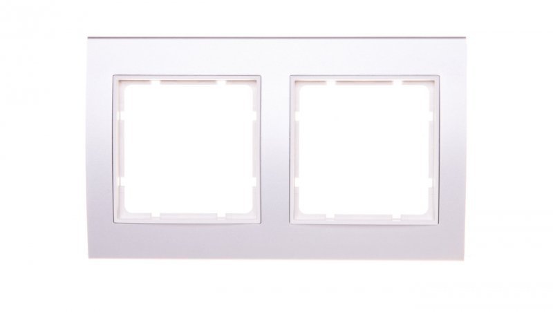 Berker B.3 Ramka podwójna aluminium /biały 10123904