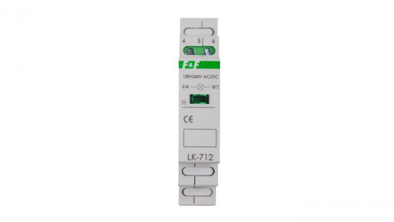 Lampka modułowa zielona 130-260V AC/DC LK-712G-130-260V
