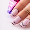 Mleczna baza kauczukowa z różowo metalicznymi płatkami Flakes Rubber Base Milk&Pink MollyLac HEMA Free 10 gram