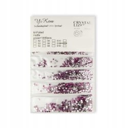 Ozdoby do paznokci zestaw cyrkonii 1440szt Fuchsia