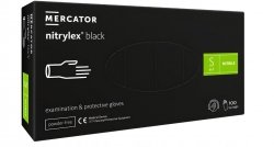 Rękawiczki Mercator Medical Nitrylex Black r. S czarne 100 szt