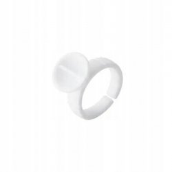 Pierścionek na klej, małe z przegrodą, biały