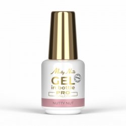 Żel do paznokci w butelce z pędzelkiem Gel in Bottle Molly Nails Pro Salon Nutty Nut HEMA/Di-HEMA Free 15g