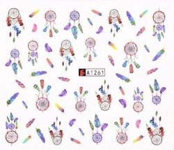 Nowy NAKLEJKA WODNA NA PAZNOKCIE ŁAPACZE SNÓW