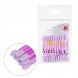 Aplikator pacynka do wcierania pyłków Molly Nails fioletowy 10 szt