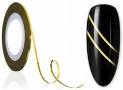 Tasiemka Taśma Nitka Do Zdobień Paznokci Cienka GOLD Złota