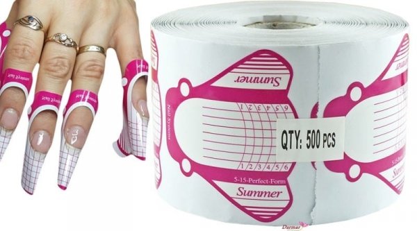 Szablony formy do paznokci duo dwustronne szpic MollyLac 500 szt