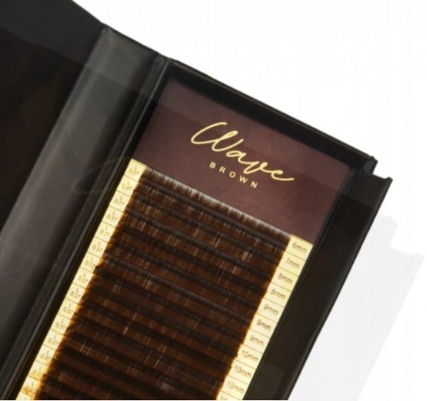 Brązowe rzęsy Wave Brown - C 0,07 9mm- BROWN Noble Lashes