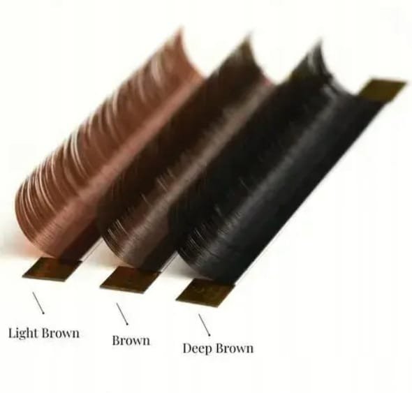 Brązowe rzęsy Wave Brown - C 0,07 9mm- BROWN Noble Lashes