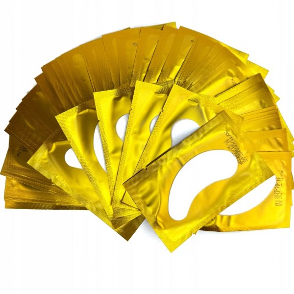 PŁATKI ŻELOWE DO STYLIZACJI RZĘS 100szt. ZŁOTE