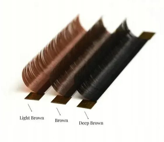 Rzęsy brązowe Wave Brown - C 0,07 14mm LIGHT BROWN Noble Lashes