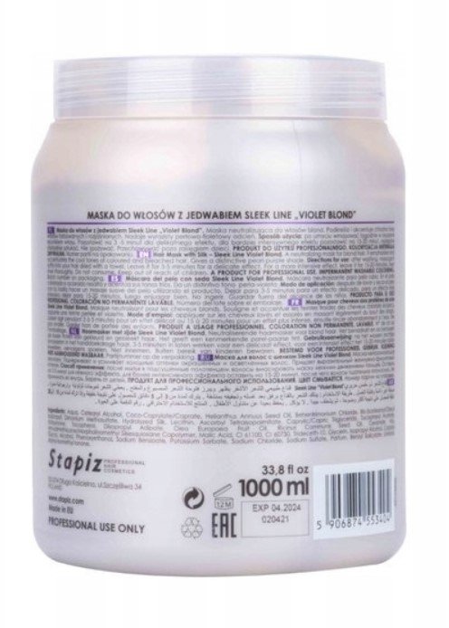 Maska do włosów Stapiz Sleek Line Blond Violet 1000ml