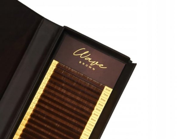 Rzęsy brązowe Wave Brown - C 0,07 14mm LIGHT BROWN Noble Lashes