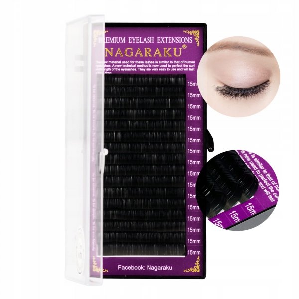 Rzęsy NAGARAKU Mink D 0.07 15mm 16 pasków