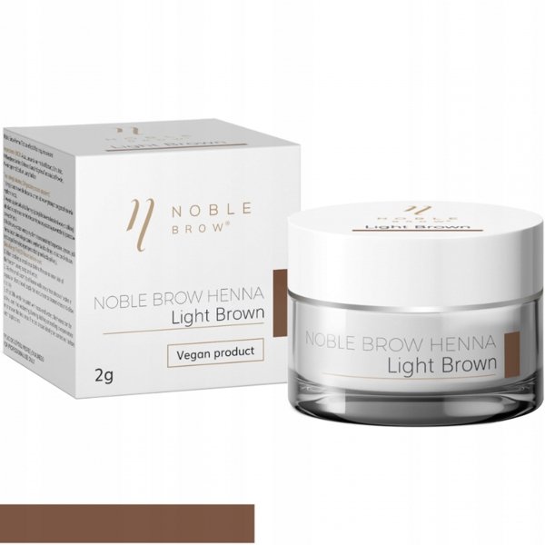 Henna pudrowa do brwi Noble Brow - Light Brown