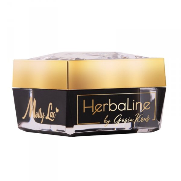 Żel budujący do paznokci HEMA/Di-HEMA Free z olejkiem z drzewa herbacianego MollyLac HerbaLine Shiny Flakes by Gosia Kruś 50g