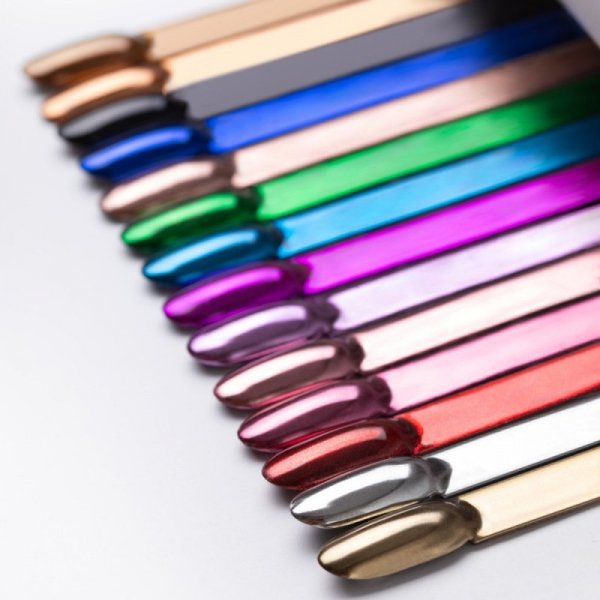 Pyłek lustrzany efekt do zdobień paznokci MollyLac Glass Effect Carmel Nr 13