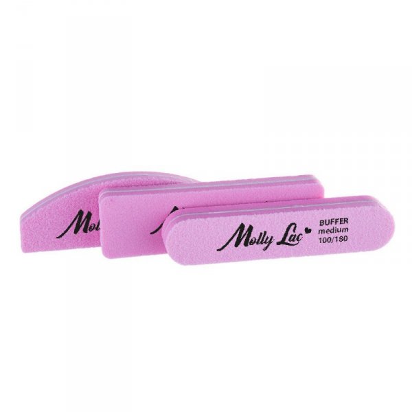 Polerka dwustronna Buffer mini półksiężyc łódka Medium 100/180 MollyLac