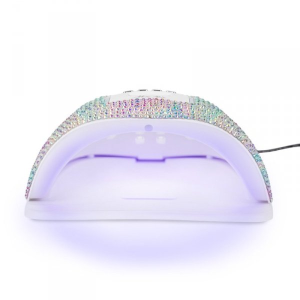 Lampa do paznokci LED/UV Moly Nails X5 MAX do lakierów hybrydowych żeli i akrylożeli 150W w cyrkonie crystal silver holo