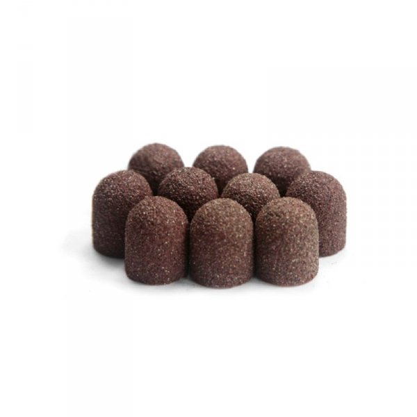 Kapturki do pedicure 13 mm gradacja 180 100szt AlleMed Brązowy Brown