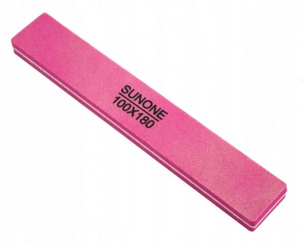 Polerka do rąk SUNONE prosty różowy 100/180 10 szt