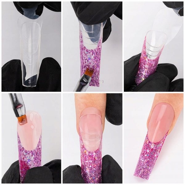 Szablony do przedłużania paznokci 12 szt. owal krótki