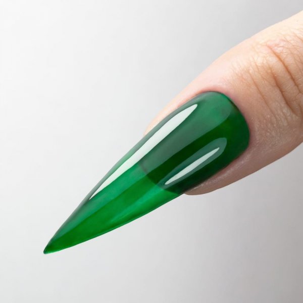 Top Hybrydowy MOLLYNAILS 10g Crystal Glass No Wipe Kolorowy Green Zielony