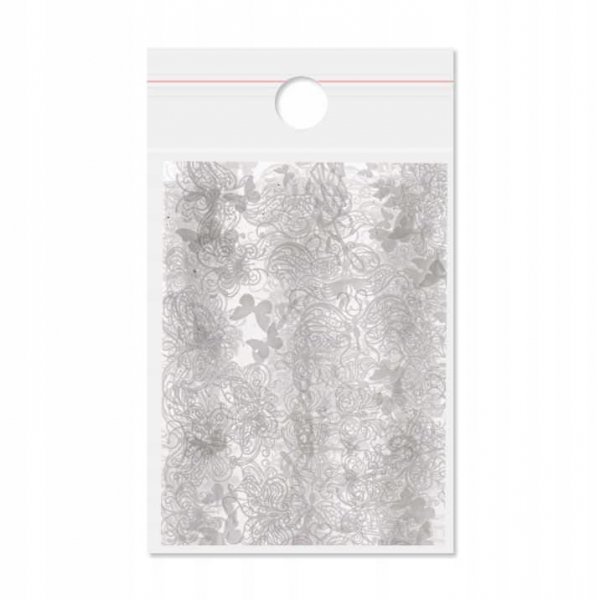 Folia transferowa zdobień paznokci MOTYLE KWIATY 1