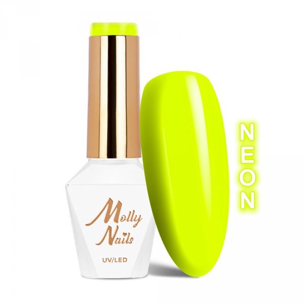 Lakier hybrydowy Molly Nails Neons Lemon HEMA/Di-HEMA Free 8g Nr 70