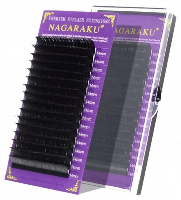 Rzęsy do przedłużenia Nagaraku 0,1 8 mm skręt D czarne