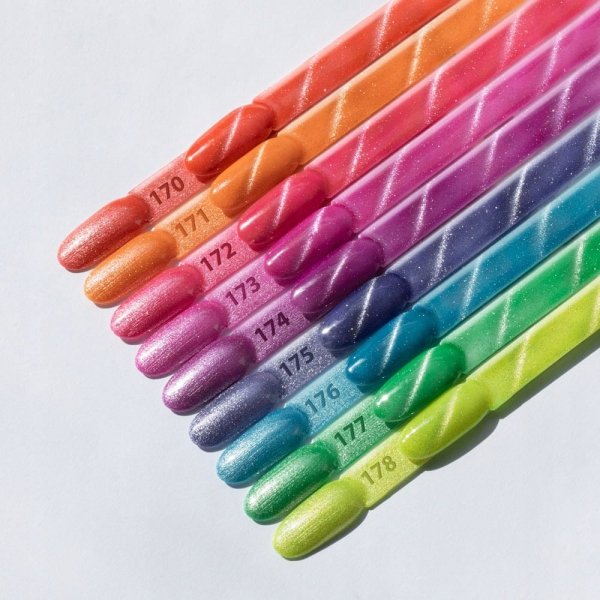 Lakier Hybrydowy Do Paznokci MOLLYNAILS 8g Neon Flashy Cat Eye Nr171