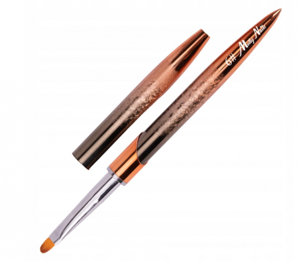 Pędzelek do żelu rozmiar 6 ombre owalny długość włosia 8mm Molly Nails