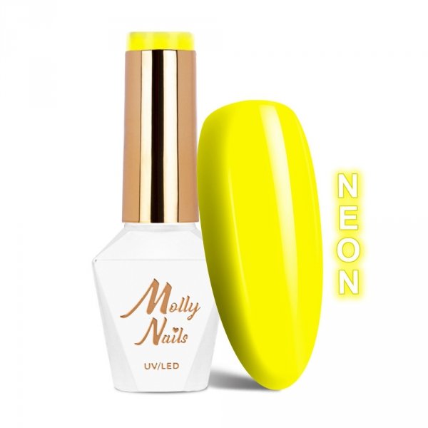Lakier hybrydowy Molly Nails Neons Yellow Light HEMA/Di-HEMA Free 8g Nr 71