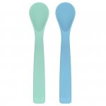  Silikonowe łyżeczki dla dziecka 2 szt - Eco Viking BLW Flexi Spoon Blue + Mint 