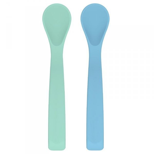 Silikonowe łyżeczki dla dziecka 2 szt - Eco Viking BLW Flexi Spoon Blue + Mint