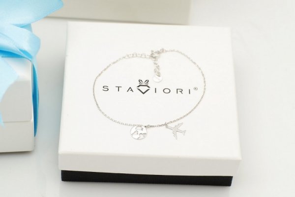 Bransoleta Srebro rodowane BSX6025