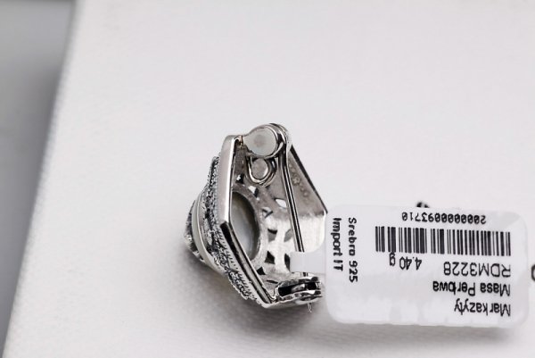 Broszka Srebro rodowane Markazyty RDM3228