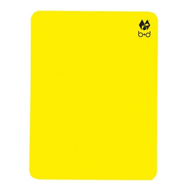 Żółta kartka sędziowska B+D