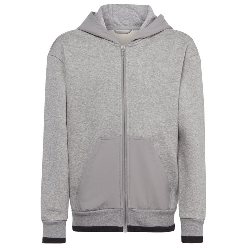 Bluza adidas Fleece Full-Zip Hoody Jr IC5008 szary 164 cm