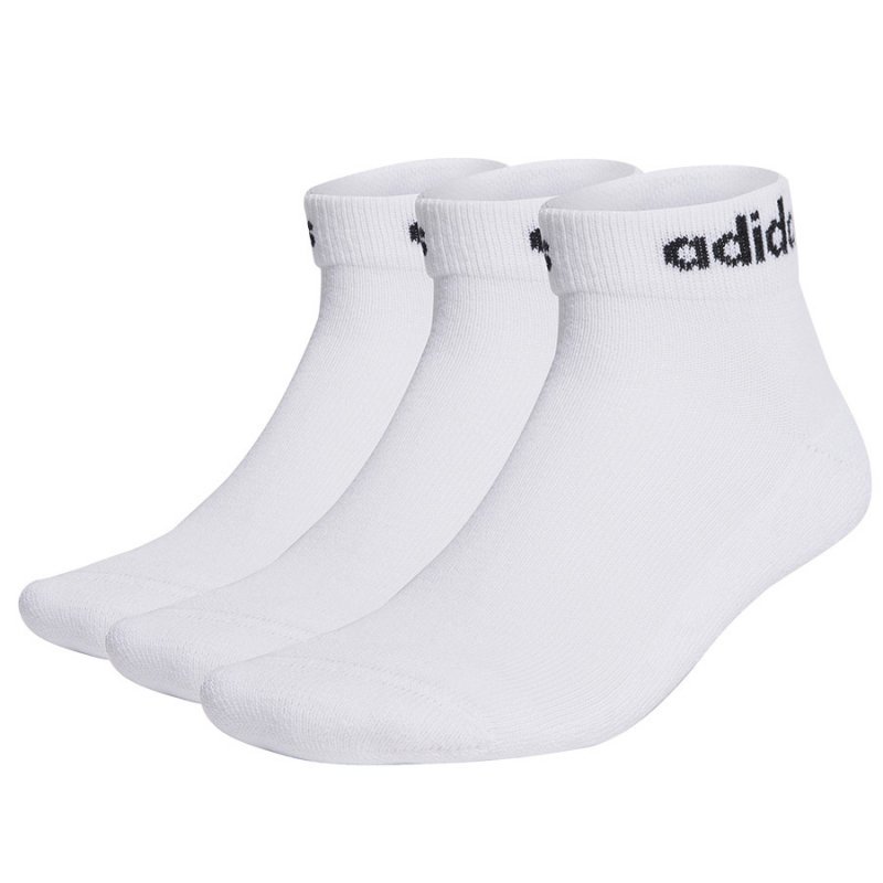 Skarpety adidas Linear Ankle Cushioned 3PP HT3457 biały 37-39
