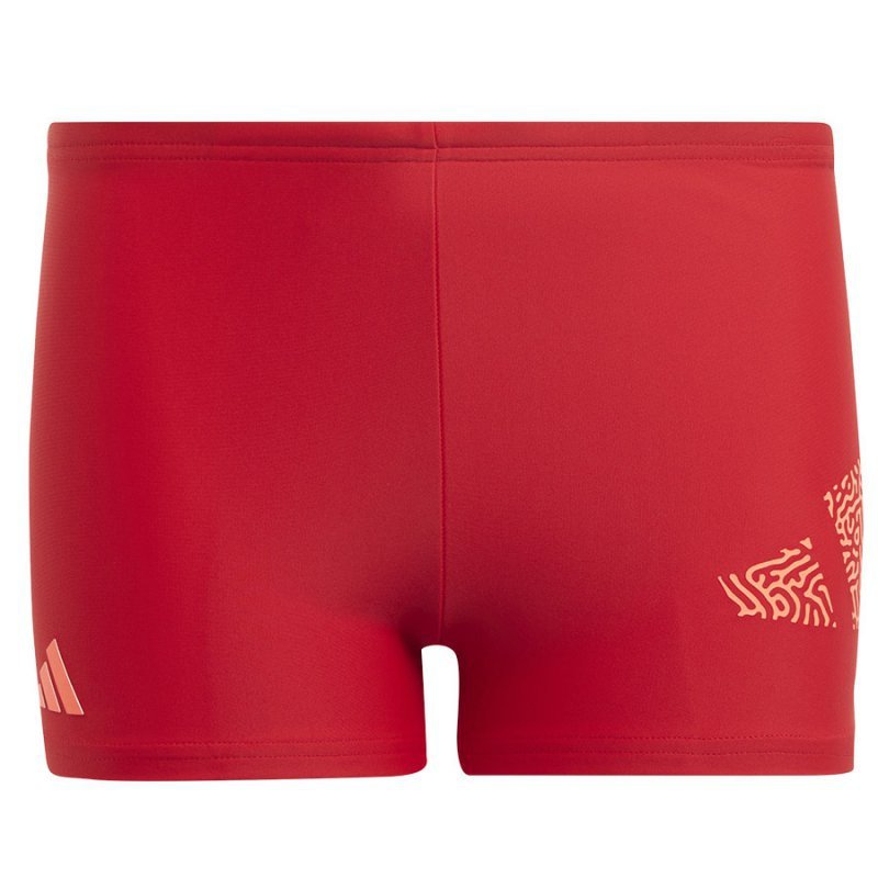 Kąpielówki adidas 3 BAR Log Boxer IC4739 176 cm czerwony