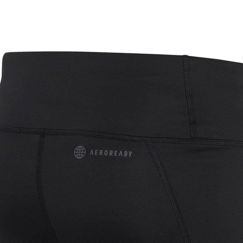 Legginsy adidas Training Aeroready 3S High-Rise 7/8 Optime TG girls IC0363 czarny 140 cm