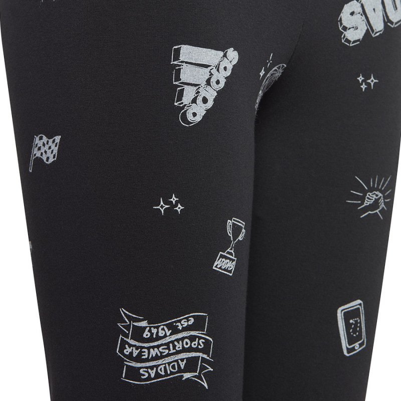 Legginsy adidas JG Bluv Q3 Tight girls Jr IA1567 czarny 164 cm