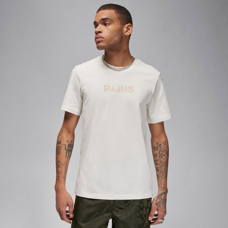 Koszulka Nike PSG SS Logo Tee FN5332-133 M beżowy