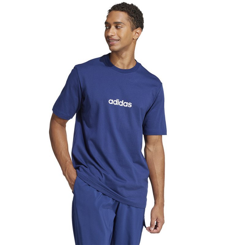 T-Shirt adidas Single Jersey Linear Tee JE8999 granatowy XL