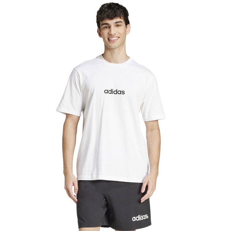T-Shirt adidas Single Jersey Linear Tee JE9000 biały L