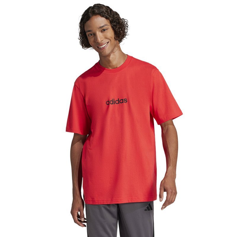 T-Shirt adidas Single Jersey Linear Tee JE8994 czerwony XXL