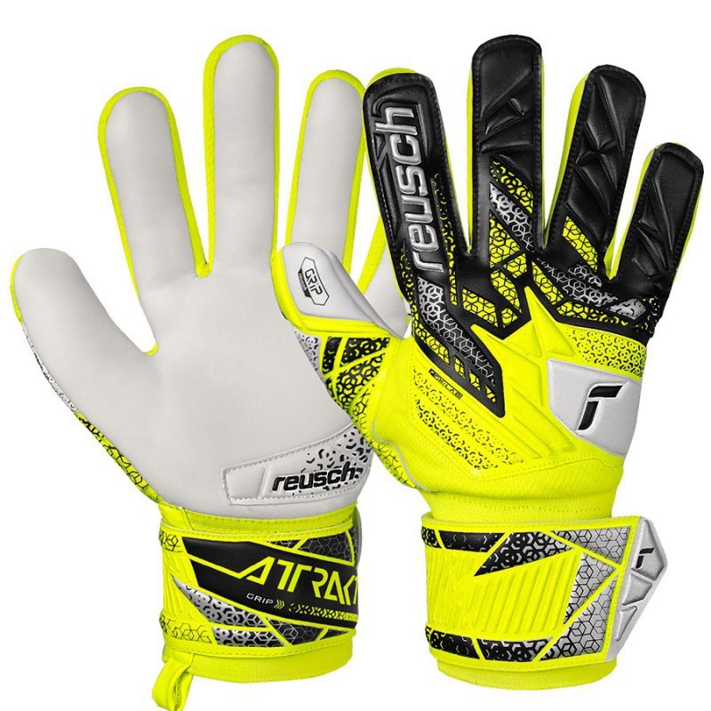 Rękawice bramkarskie Reusch Attrakt Grip Junior 55 72 815 2014 żółty 7,5