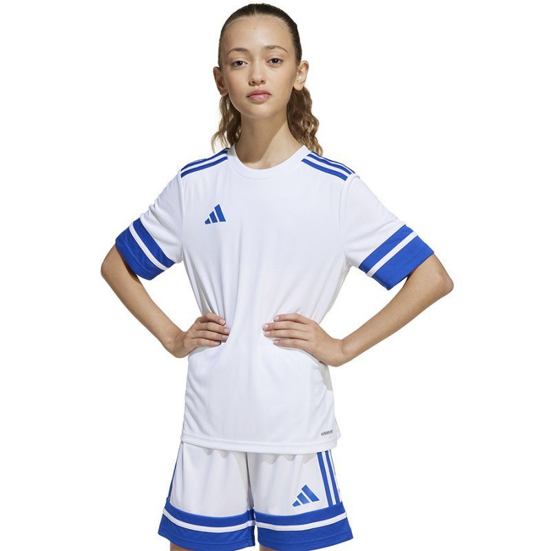 Koszulka adidas SQUADRA 25 JSY Jr JJ0060 biały 152 cm